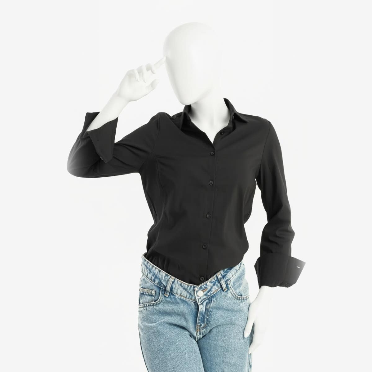 Carinawear Cotton Regular Fit Solid Pattern Shirt - Classic Style