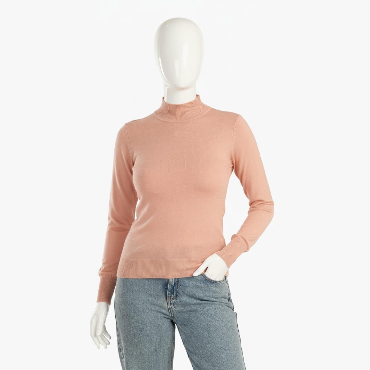 Carinawear Slim Fit Pullover with Buttoned Shoulder - Polyamide Blend