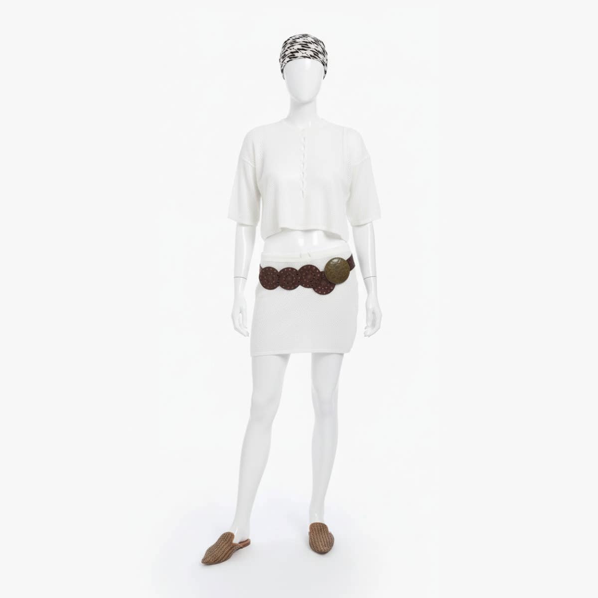 Carinawear Knit Beach Crop Top & Skirt Set - Lightweight Two-Piece Ensemble