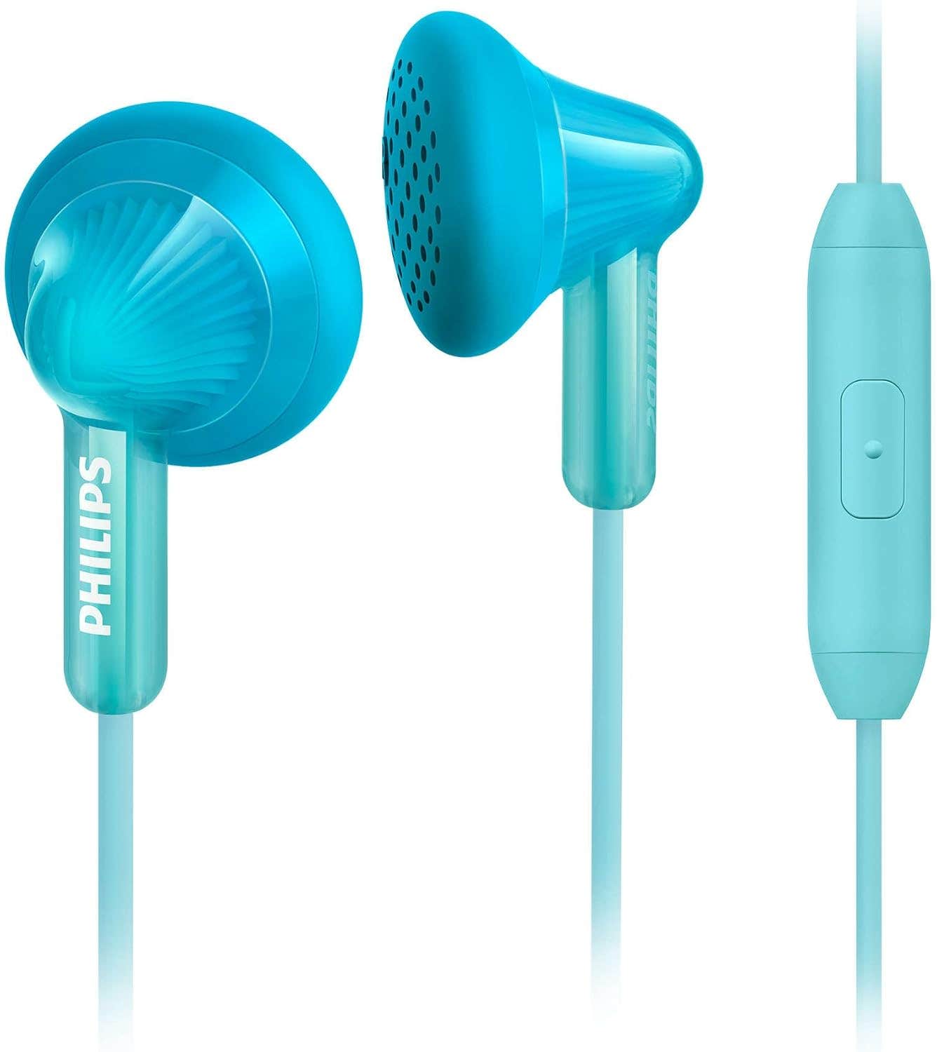 Philips SHE3015TL In-Ear Headphones, with Mic, Answer Button - Turquoise