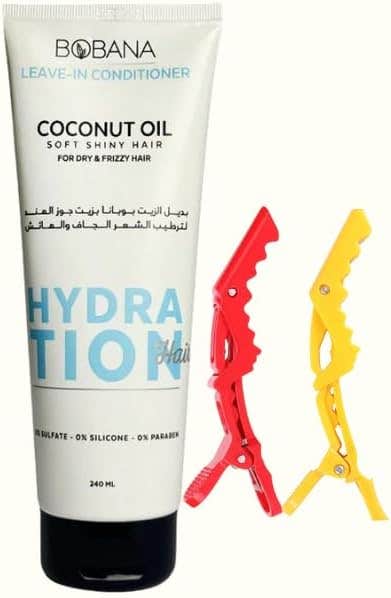 Bobana Oil Replacement for Hair 240 ml with 2 Hair Clips Multicolor (200 ML, Coconut Oil)