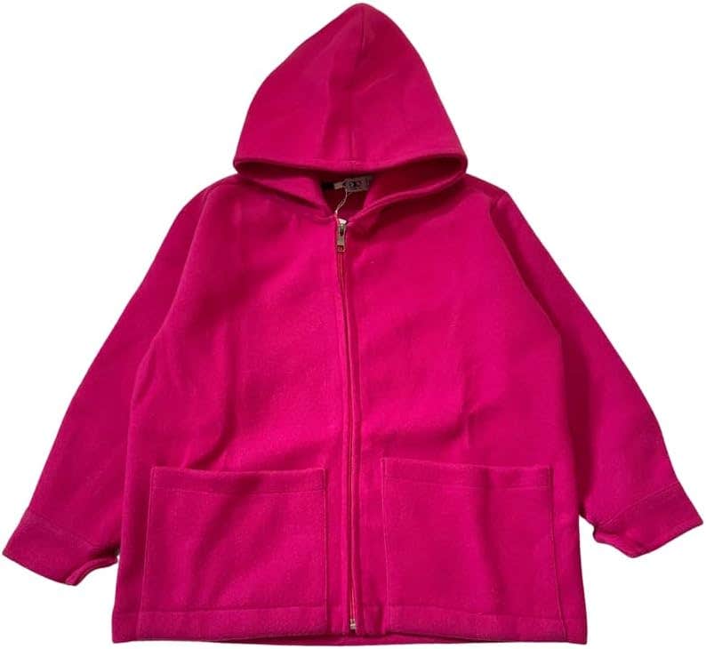 Girls Fuchsia Full Zip Hooded Gogh Jacket with Pockets