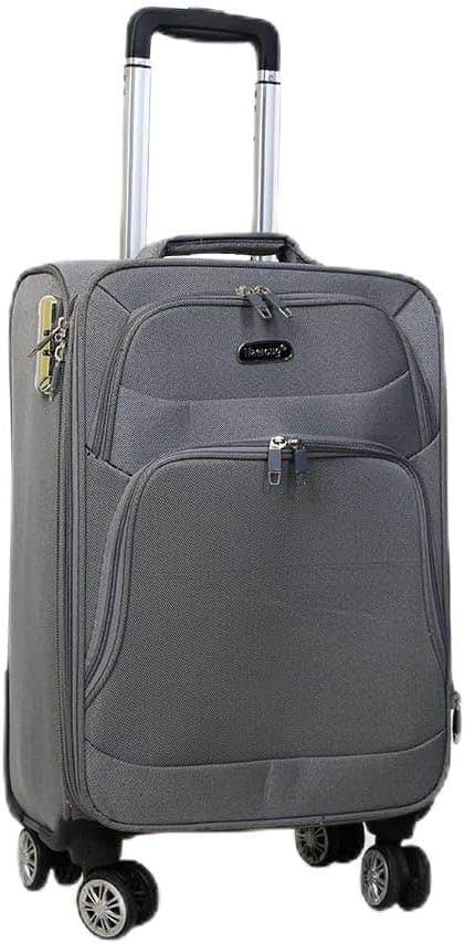 Generic Unbreakable Fabric Trolley Travel Bag with TSA Lock - Size 24 Grey