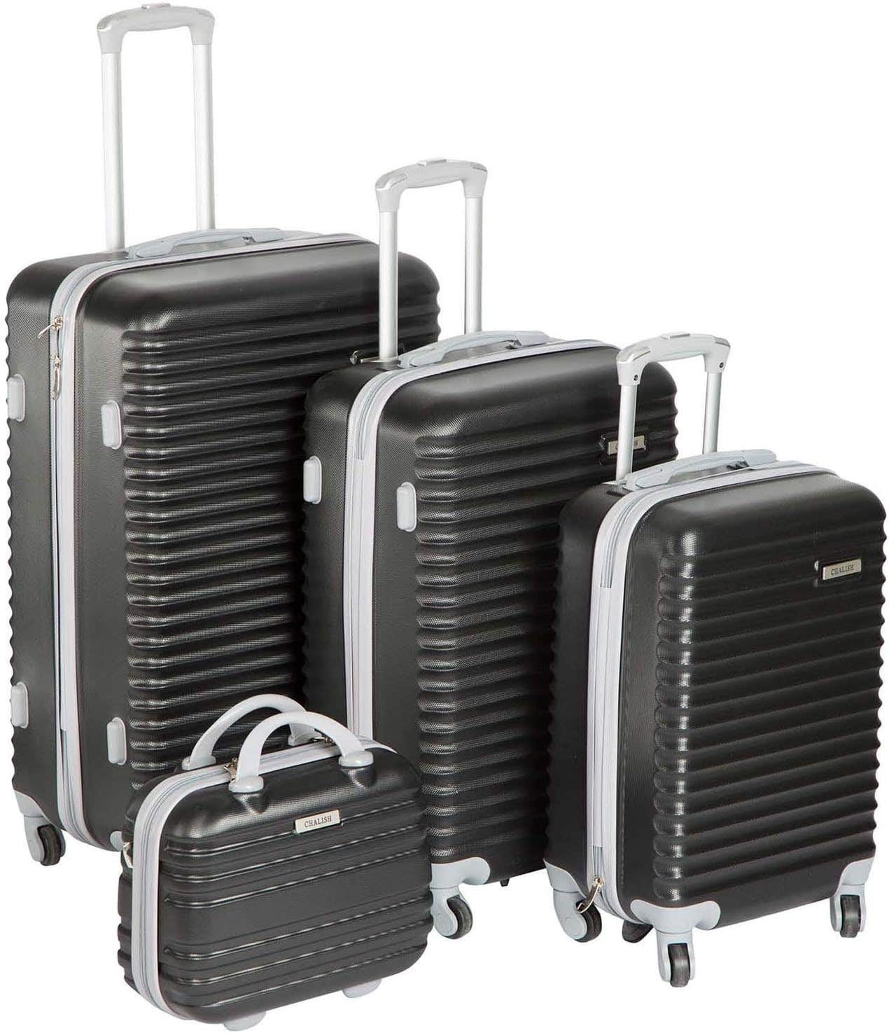 Chalish Lightweight Luggage Trolley Set of 4 Pcs - Unisex Travel Bags