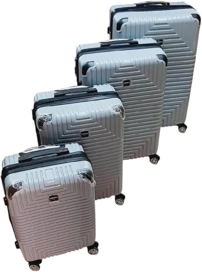 Generic Unbreakable 4-Piece Grey Luggage Set with TSA Lock & Silent Spinner Wheels