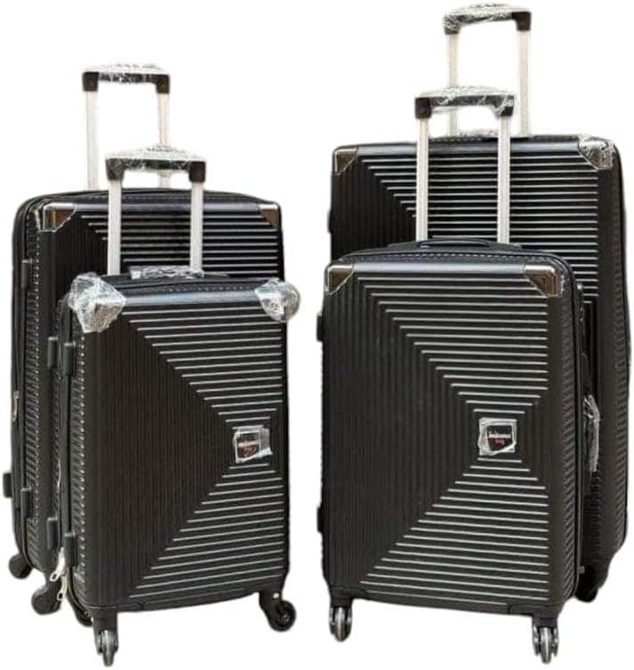 Generic Unbreakable Grey Luggage Set - 4 Pcs TSA Lock Spinner Wheels - Expandable ABS
