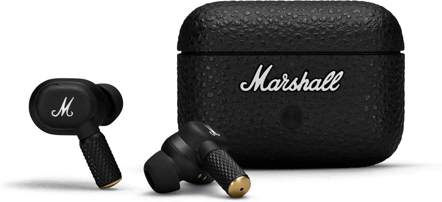 Marshall Motiv 2 Wireless Airpods with Noise Cancellation, Up to 30 Hours Playtime - Black
