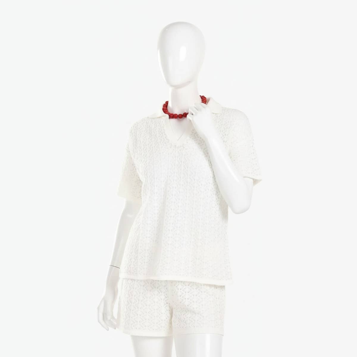 Carinawear Relaxed Fit Beachwear Set - Polyester Top & Shorts