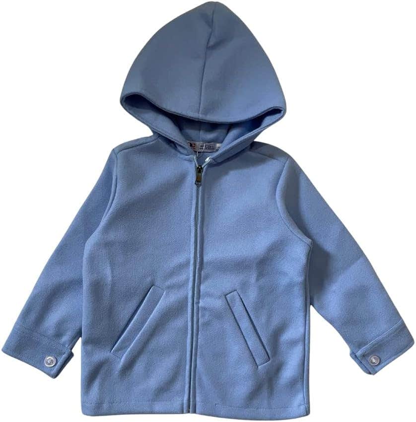 Unisex Kids Sky Blue Full Zip Gogh Jacket with Side Pockets