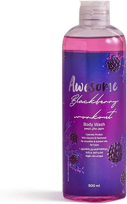 Awesome Blackberry Workout Body Wash 500ml | Moisturizing Shower Gel