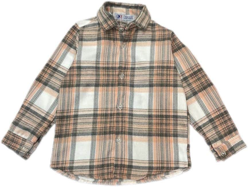 Kids Gogh Fall Winter Long Sleeve Plaid Simon White Grey Shirt