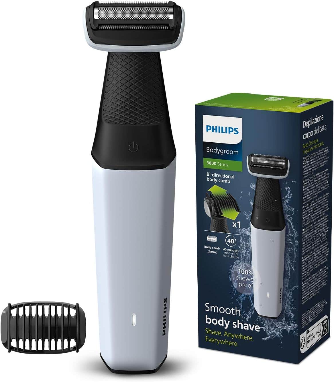 Philips BG3007/01 Cordless Body Trimmer for Men | Skin Protect Technology | All Body Areas & Private Part