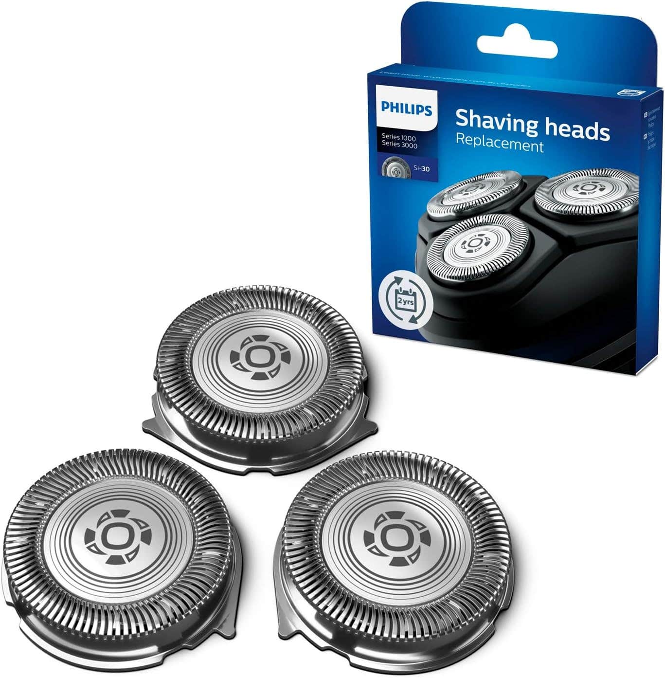 Philips SH30/50 Replacement Shaver Heads - Series 3000 & 1000 - 3 Blades