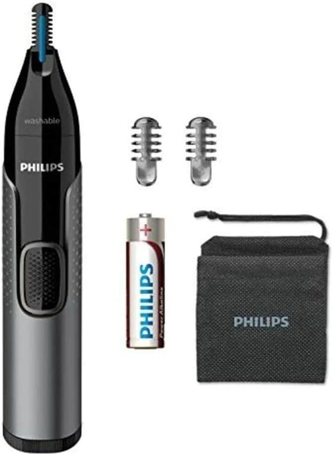 Philips Series 3000 Waterproof Nose and Ear Trimmer - PrecisionTrim Technology, Protective Guard, 2 Combs