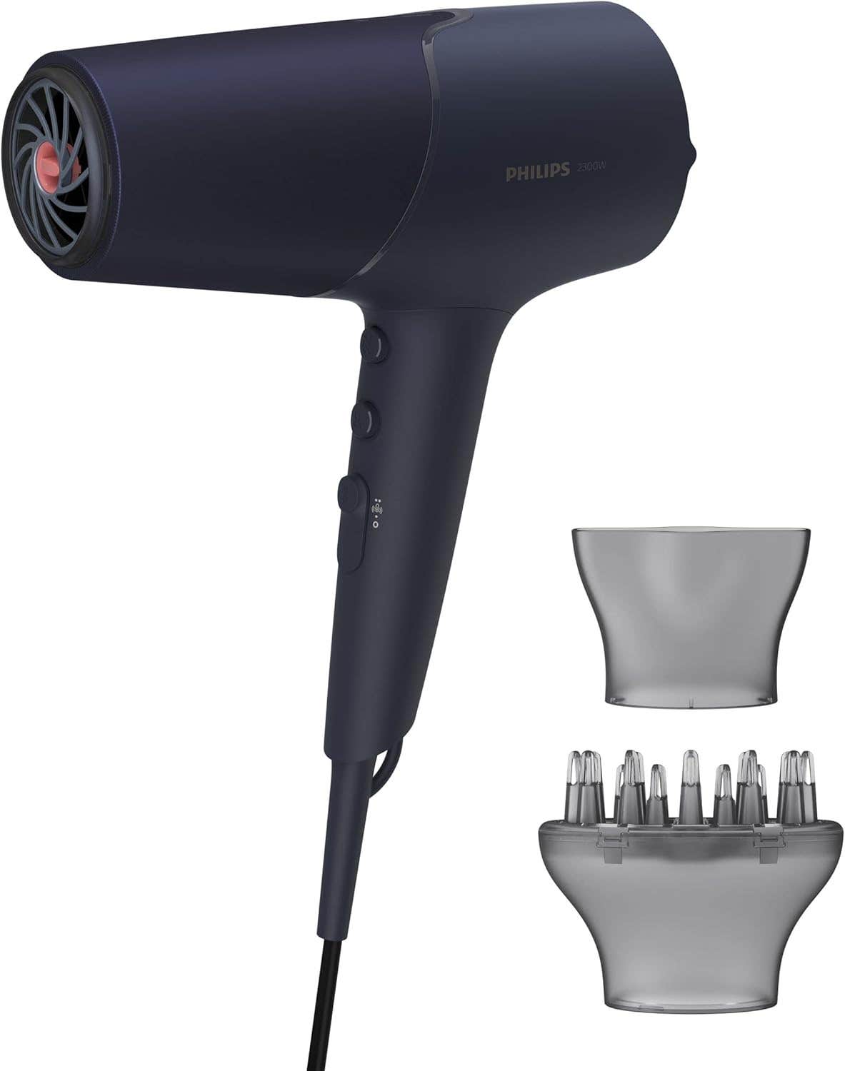 Philips 5000 Series Hair Dryer with ThermoShield Technology - Blue & Metallic