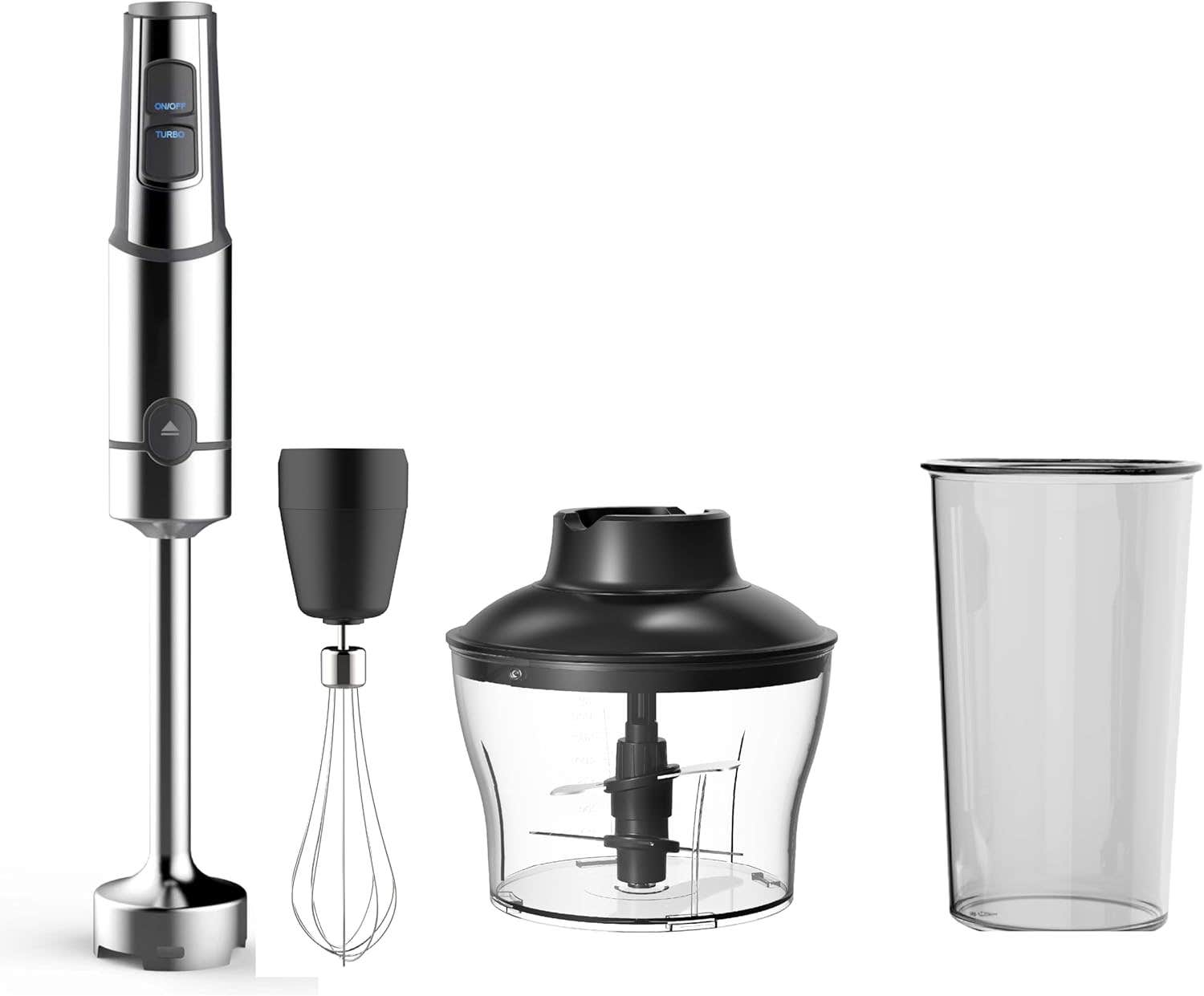 Hawaii 1100W Hand Blender with Whisk & Chopper - 15 Speed Settings