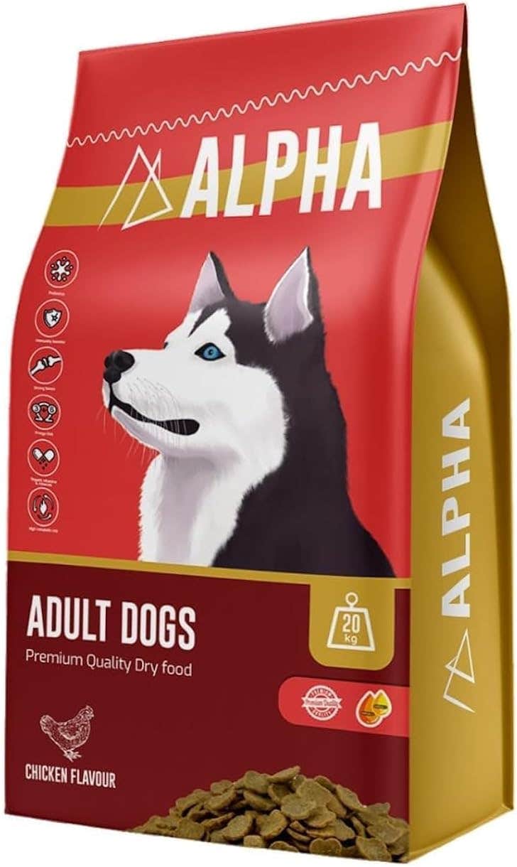 Alpha Dry Dog Food for Adult Dogs 20kg - High-Quality Protein