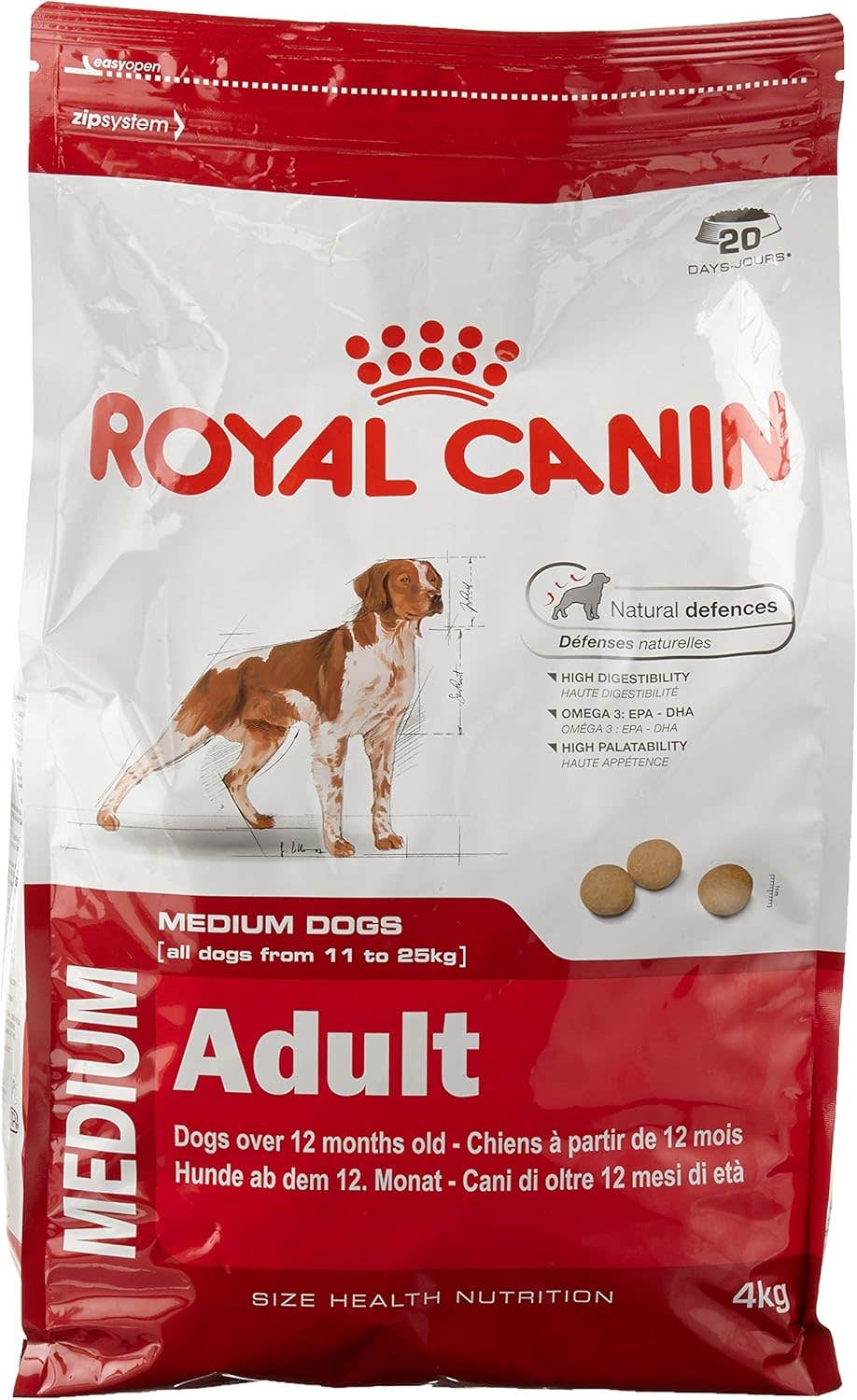 Royal Canin Medium Adult Pet Food - 4kg, Healthy Nutrition