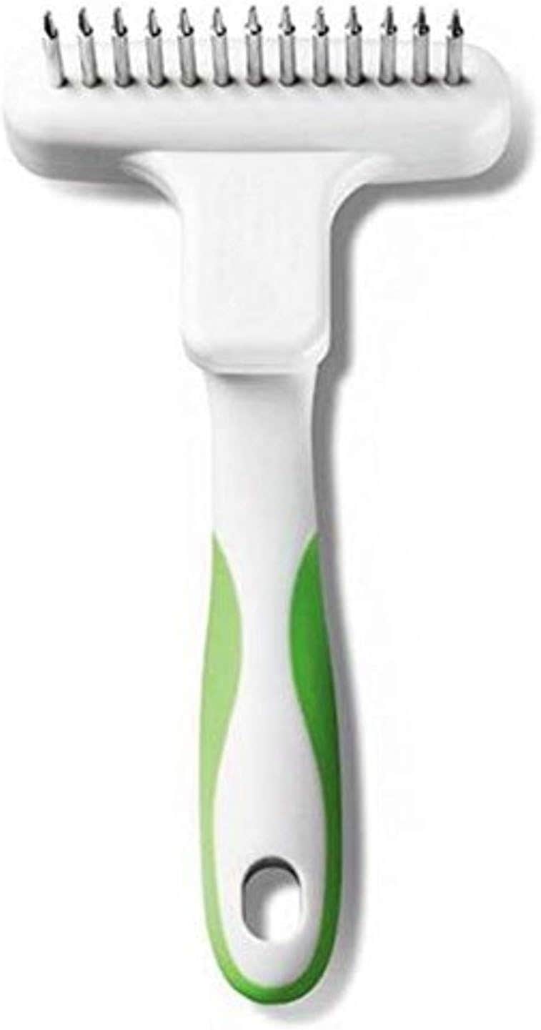 Andis Standard 13 Long Teeth Dog Rake Comb | Soft-Grip Handle Removes Dead Hair and Eliminates Tangles from Dog’s Coat | Reduces Shedding and Hair Pulling for Long and Thick Coats – Lime Green