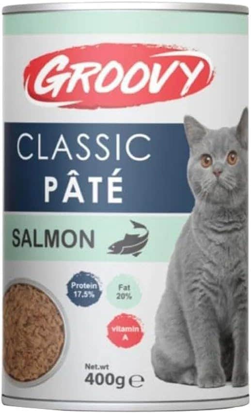 GROOVY Salmon Cat Food 400g - High Protein & Vitamin Enriched