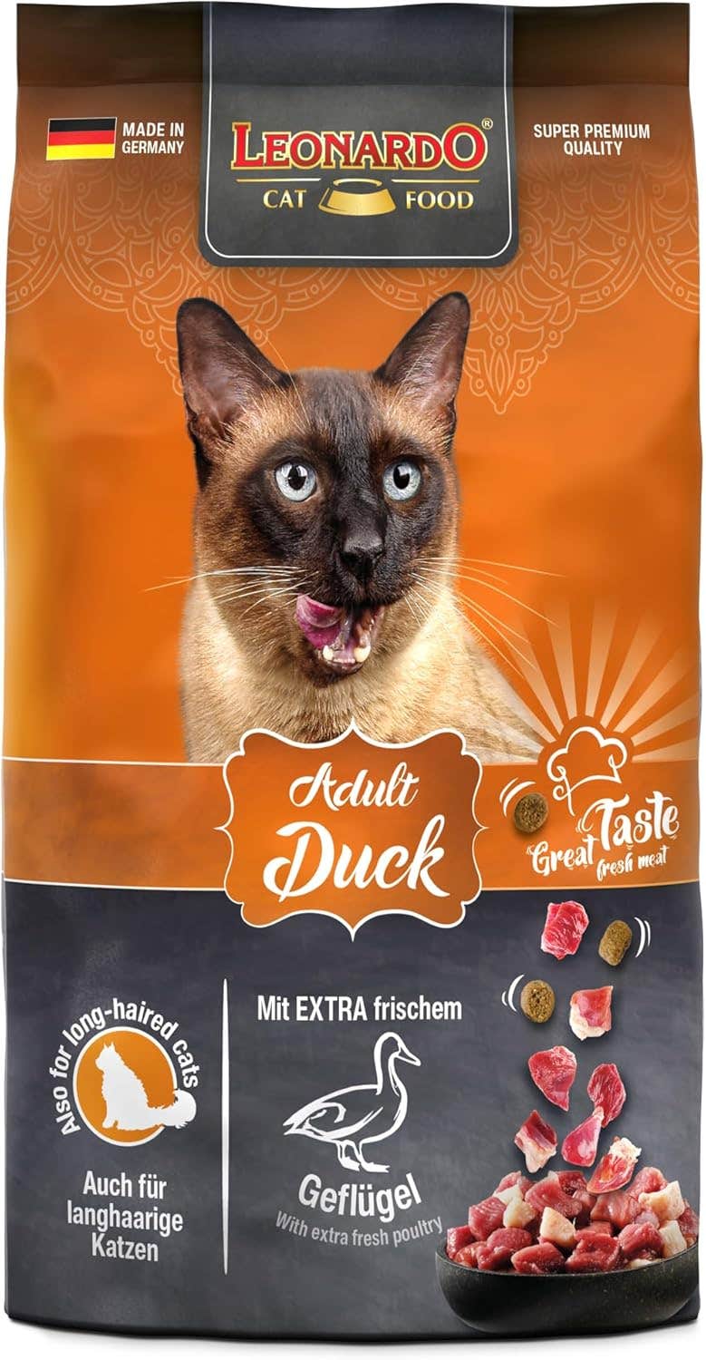 Leonardo Holistic Duck Dry Cat Food - Fresh Poultry, 300g