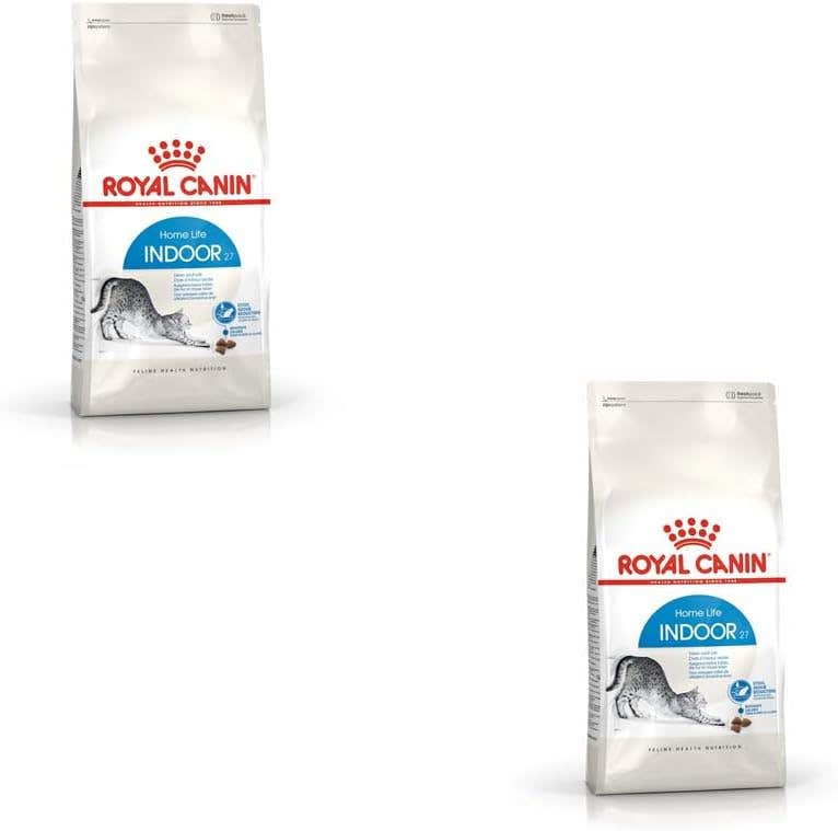ROYAL CANIN Indoor 27 | Double Pack | 2 x 400 g | Dry Food for Domestic Cats up to 7 Years | With Adapted Energy Content | To Support and Promote Digestion