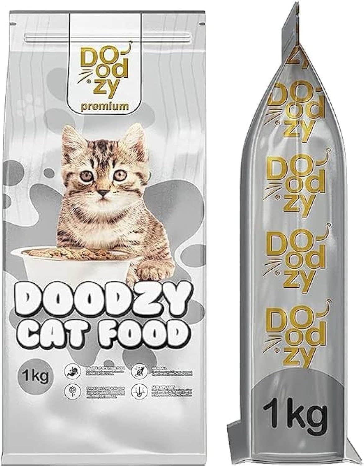 DOODZY Premium Chicken Flavored Cat Dry Food 1kg - Digestive Health Formula