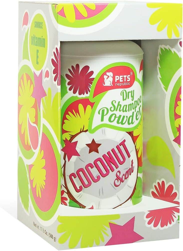 Pets Republic Coconut Dry Powder Shampoo - 500g - For Dogs & Cats