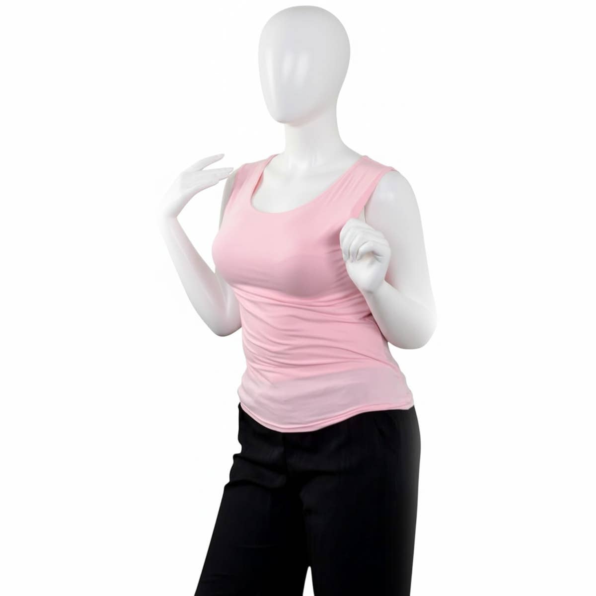 Light Pink Double-Layer Tank Top for Women - Versatile Casual Style