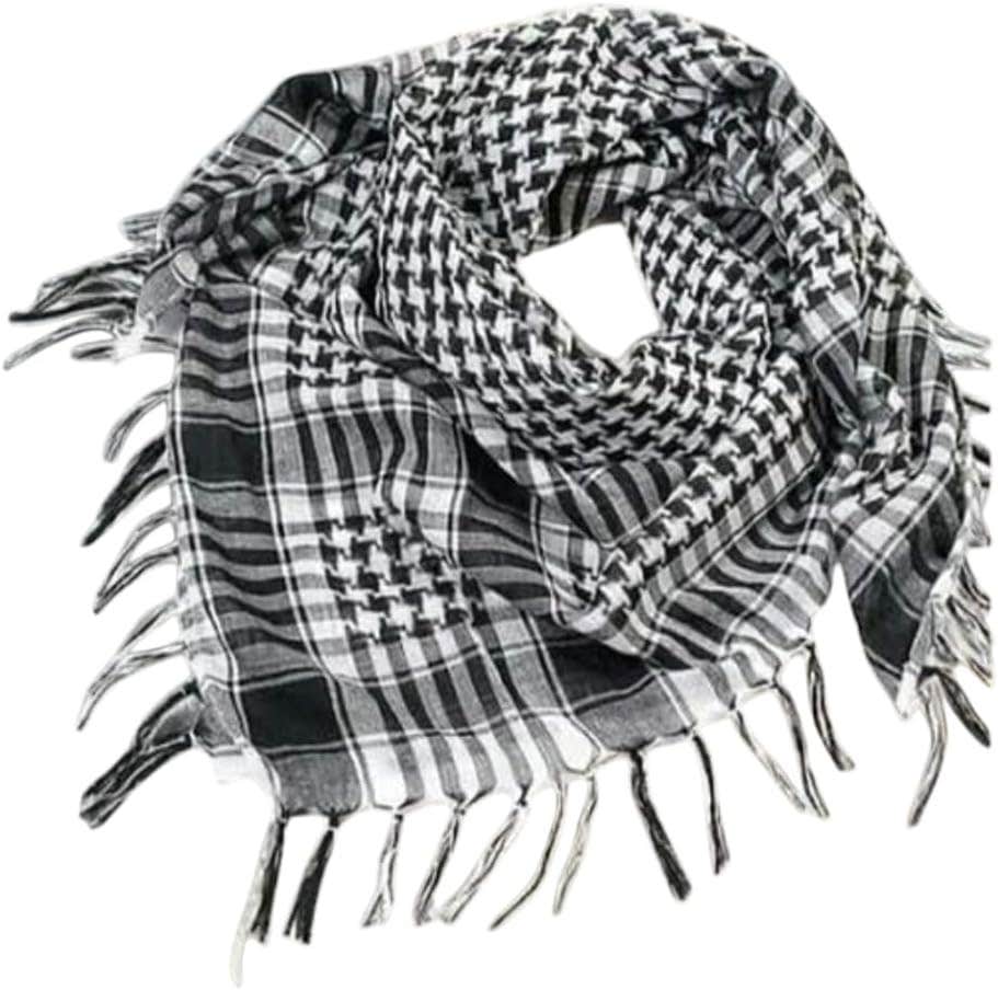 Palestinian Kufiya Shawl: Authentic Blend of Cotton & Polyester