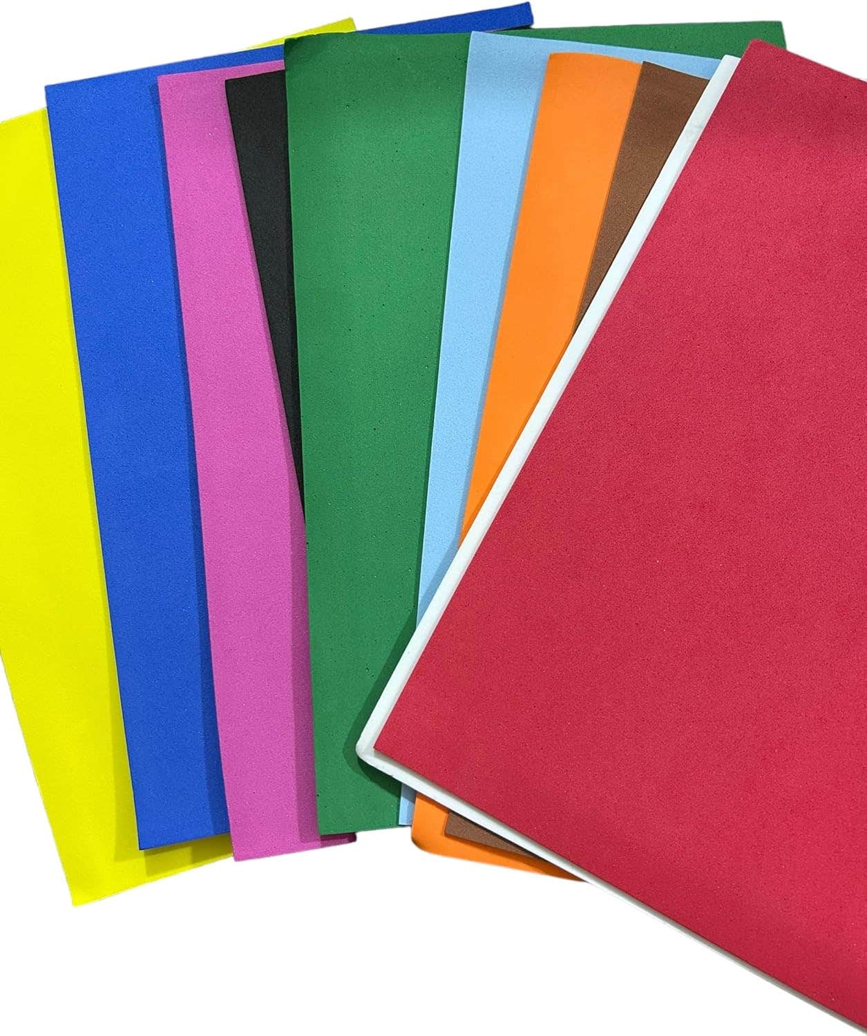 Generic Premium Craft Foam Sheets - Pack of 10, Multicolored