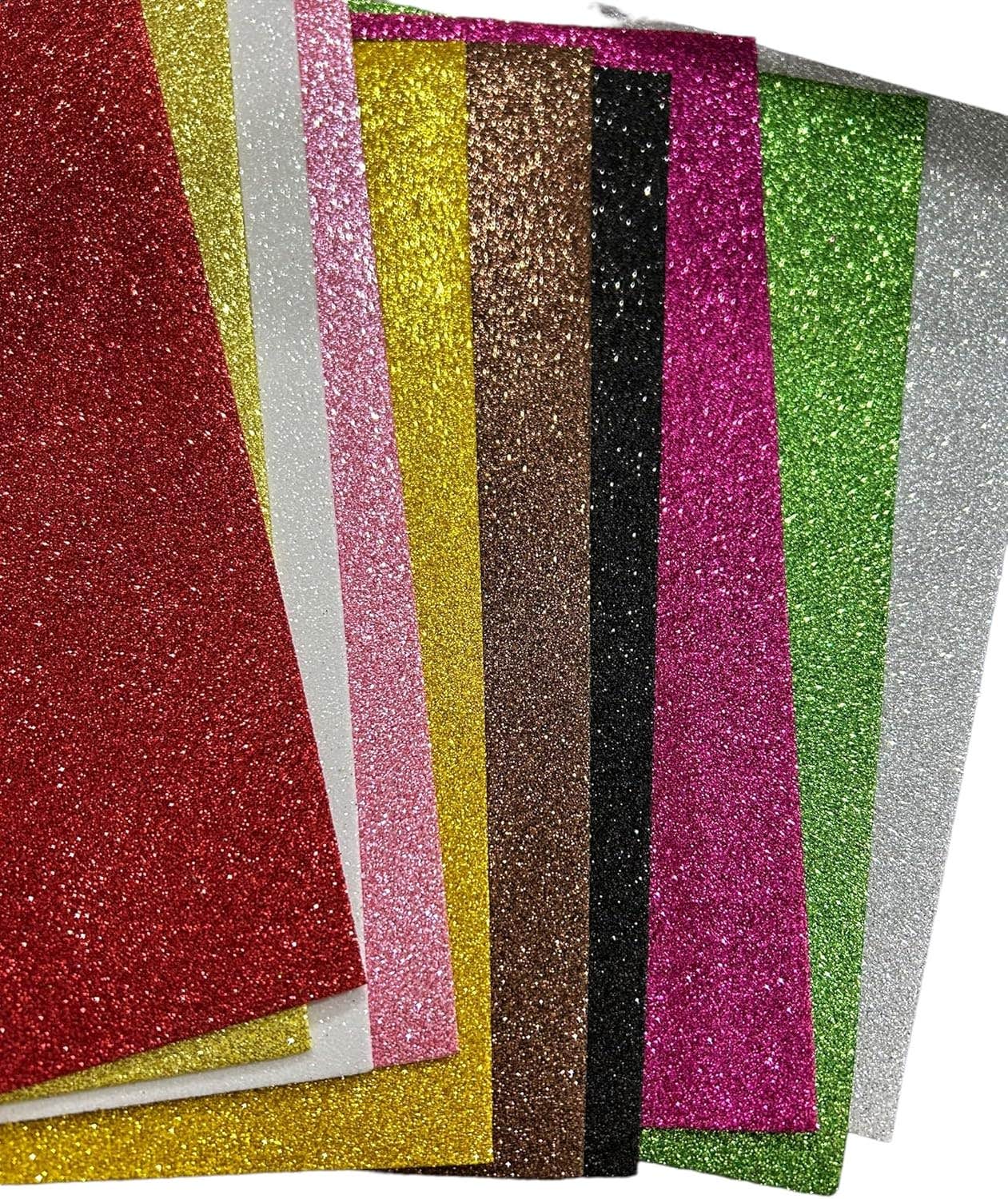 Generic Glitter Foam Sheets A4 - Pack of 10, Multicolored Craft Paper for DIY, Handmade Projects