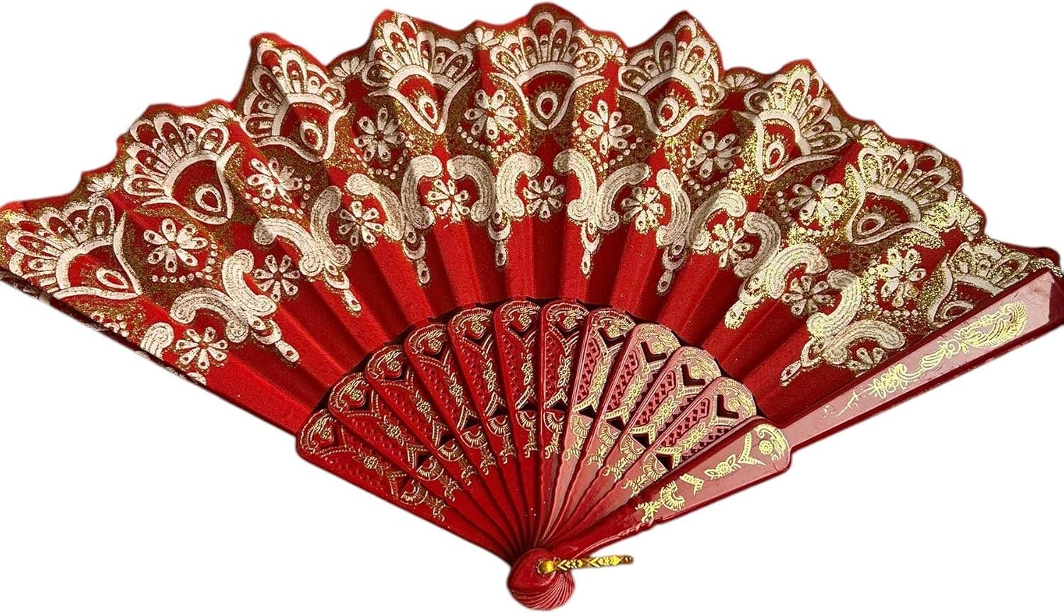 Astras Deluxe Studded Folding Fan - Luxury Design for Events