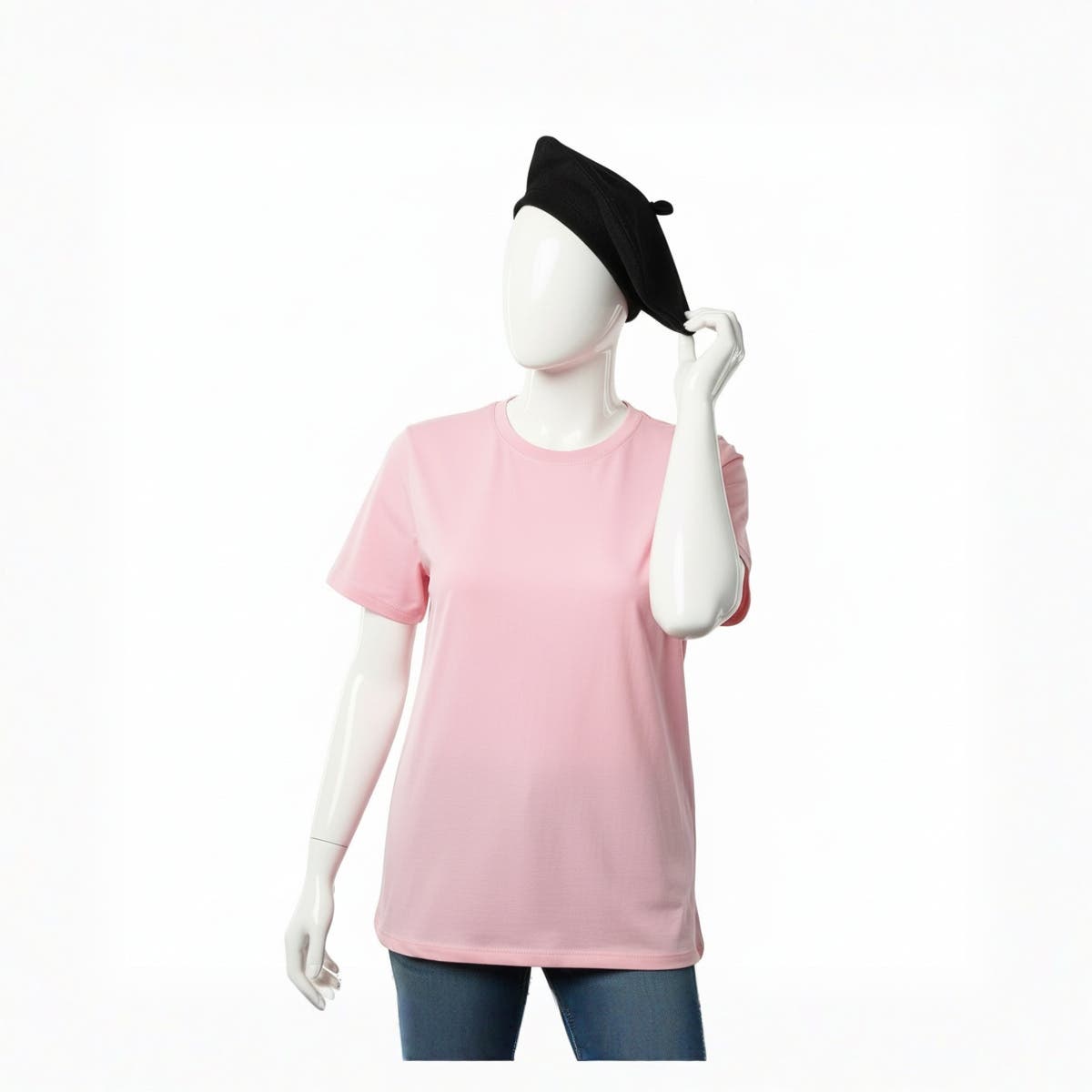 Unisex Black Beret with Adjustable Inner Tape - High Quality Fashion Accessory