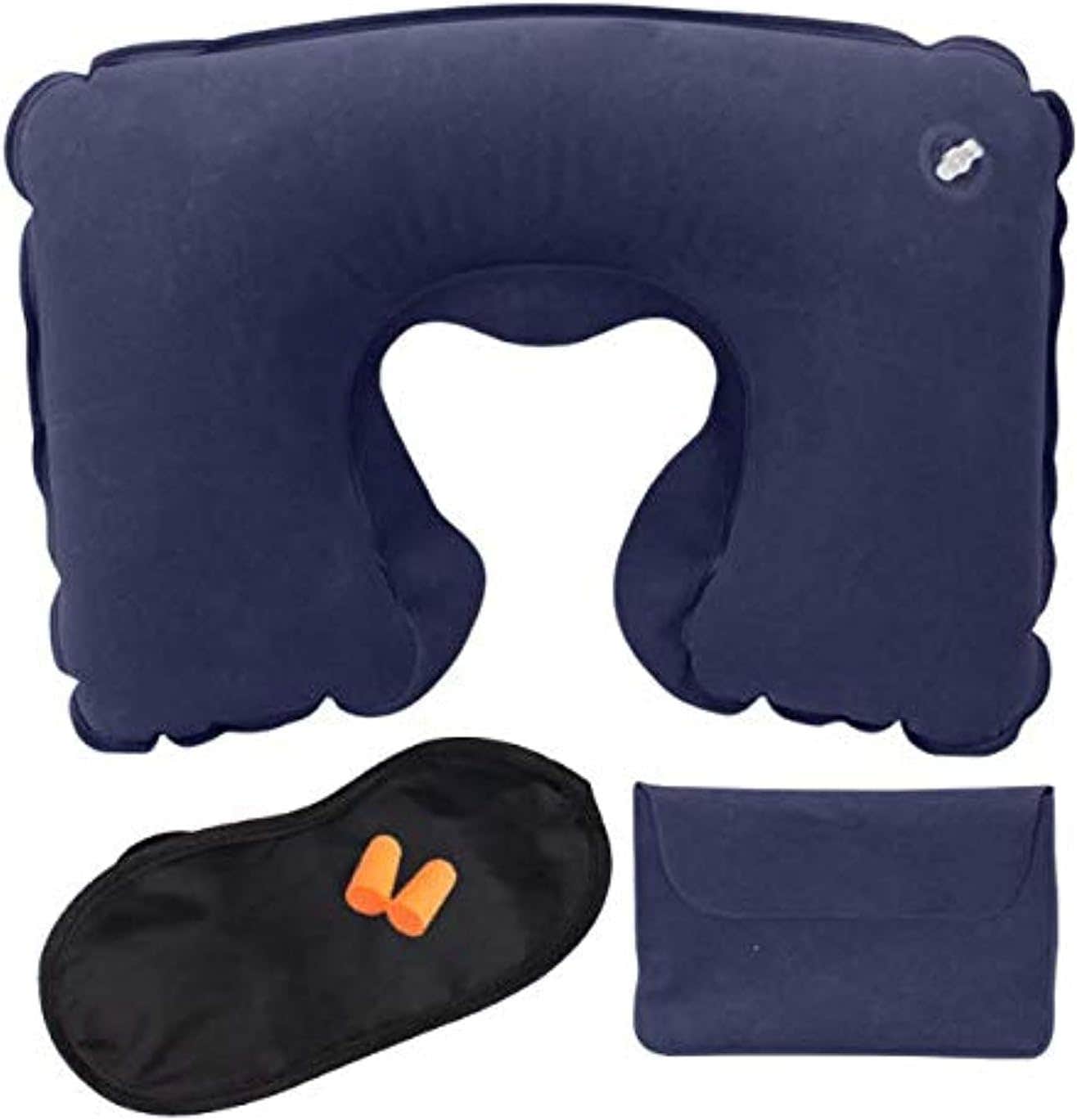 Ultralight U Neck Concave Air Pillow Inflatable Outdoor Camping Travel Pillow
