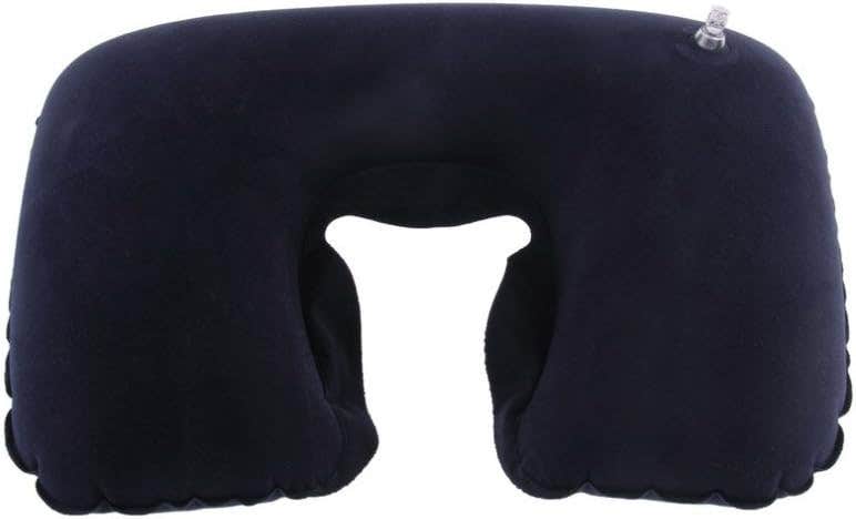 Pillow for Neck Massage pneumatic dark blue color with the lid of the eye color Black No 450 - 1
