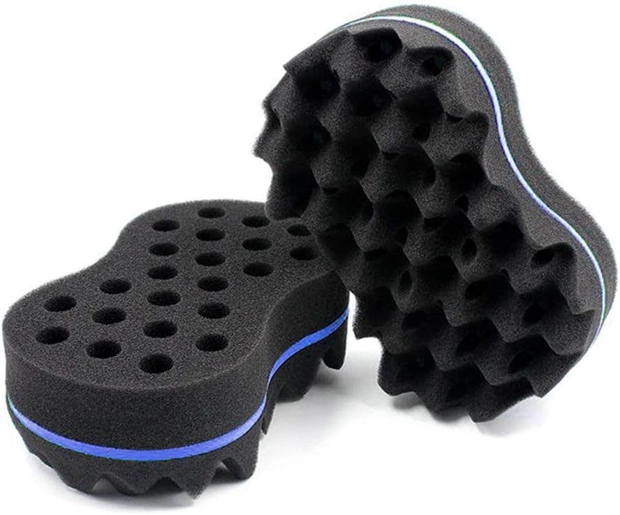 Hair Twist Sponge Brush, Hair Twist Sponge Brush Foam Black Hairdresser Curl Sponge for Boys and Girls