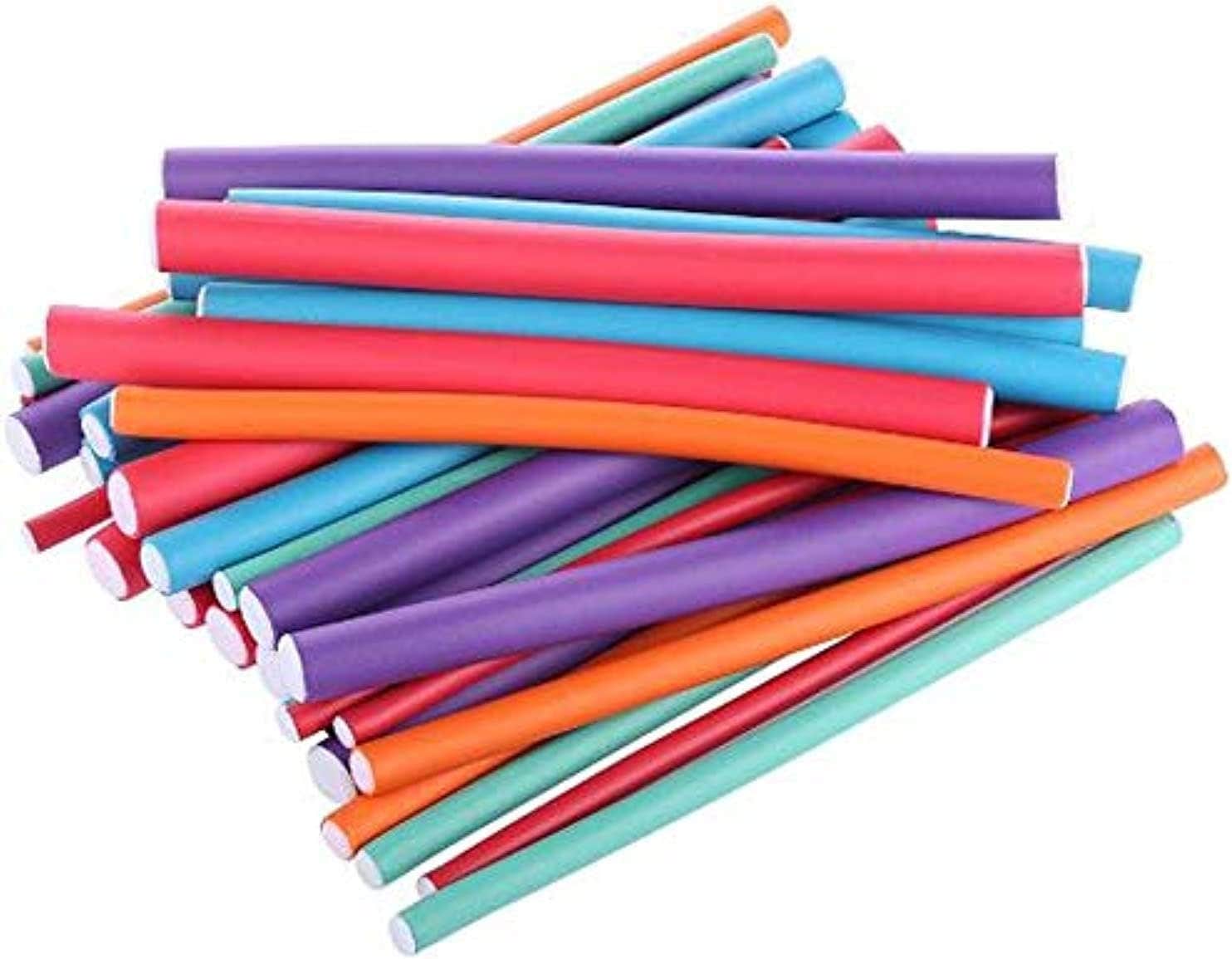 36pcs Foam Hair Rollers Flexible Curling Rods Hairdressing Tool