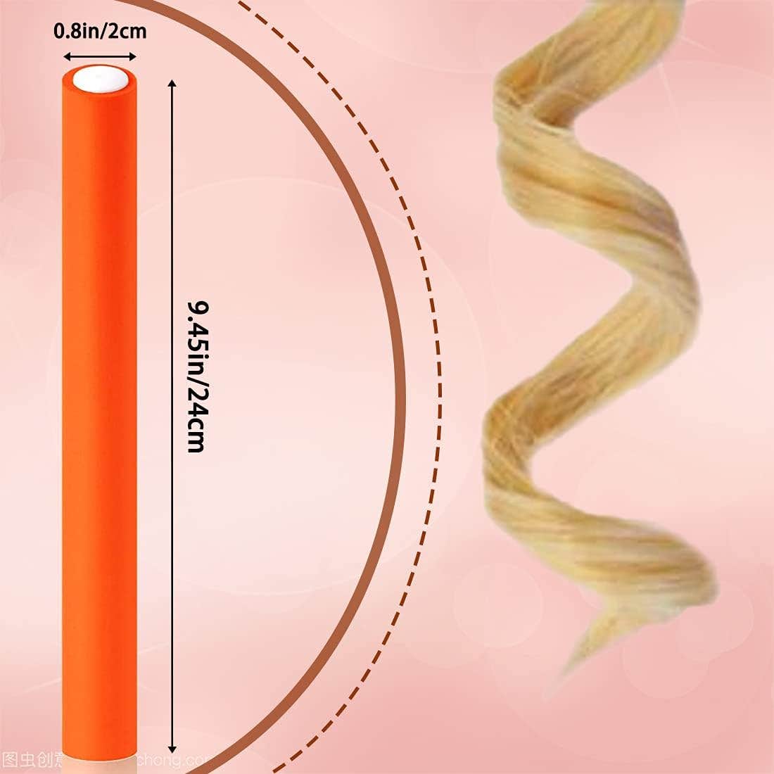 30 Pieces Flexible Curling Rods Twist Foam Hair Rollers Soft Foam No Heat Hair Rods Rollers for Women Girls Long and Short Hair (0.8in)