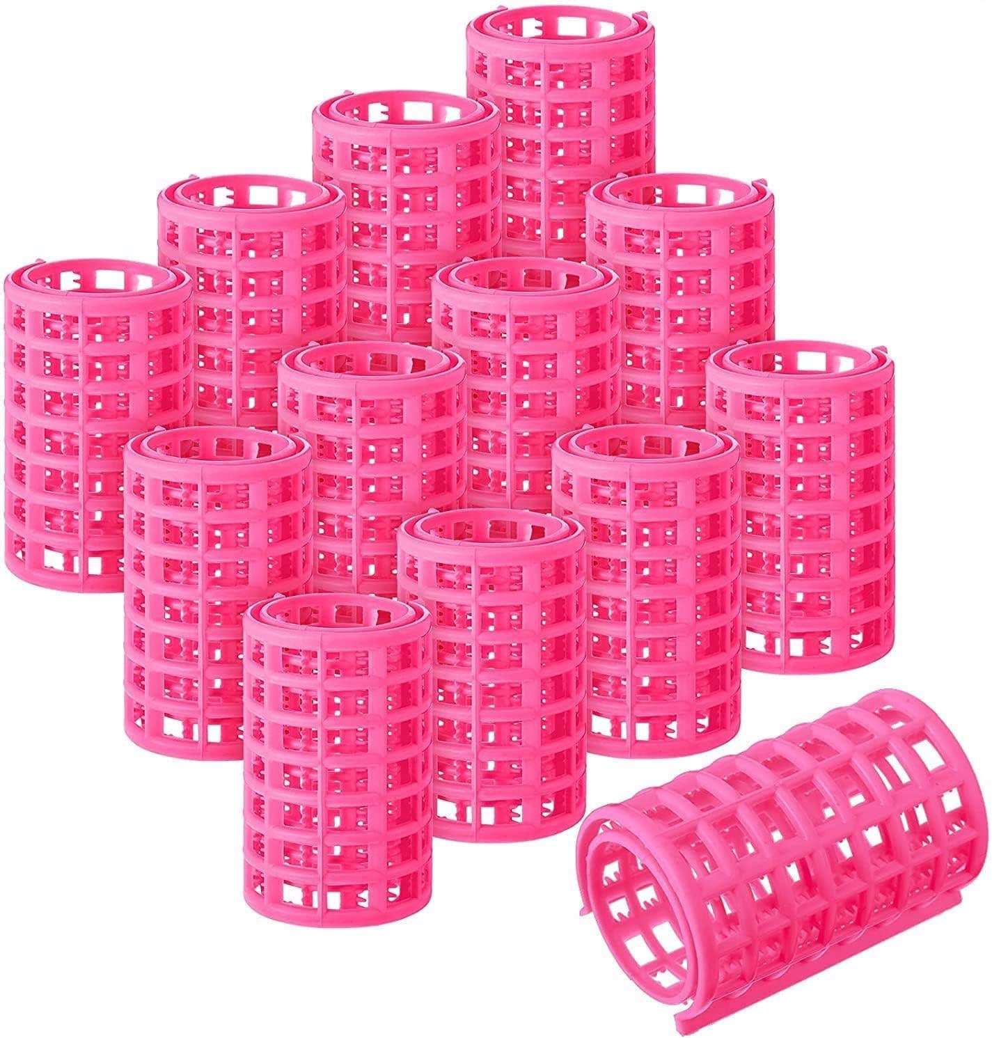 SWEETPEA�36MM Hair Rollers Plastic Snap on Roller Curlers for Hairdressing Styling for Girls & Women No Heat Wave Hair Curlers for Salon,Home Purpose Multicolor (6 PCS) (Jumbo)