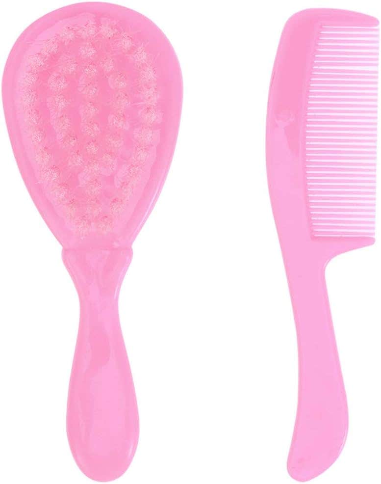 SUPVOX Kids Comb Baby Hair Brush and Comb Set Hairbrush with Soft Goat Bristles for Newborn Toddlers