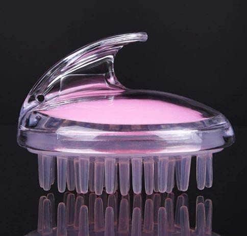 N.1 3x Hair Brush Scalp Massager Shampoo Brush Dandruff Brush for Scalp Care Deep Hair Cleaning Soft Silicone Shower Comb (Blue, Pink, and Purple)