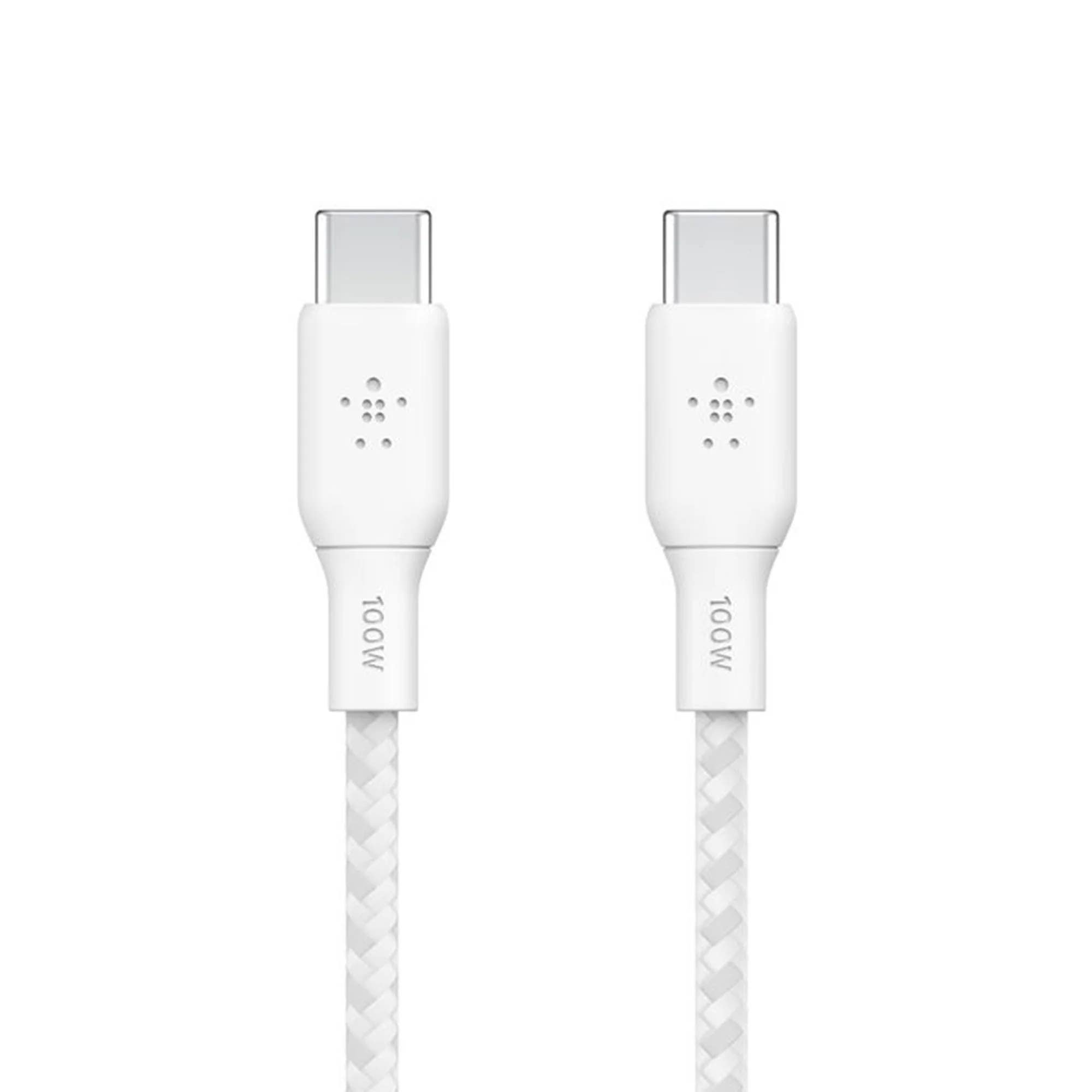 Belkin BoostCharge USB-C to USB-C Cable 100W - Fast Charging, 6.6ft Nylon Braided