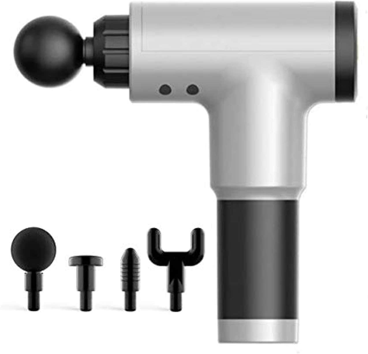 AQUA Massage Gun Deep Tissue 6 Speeds Rechargeable Handheld Deep Tissue Massager, Portable Body Muscle Massager with 4 Massage Heads for Relieving Muscle Pain Soreness Stiffness Therapy