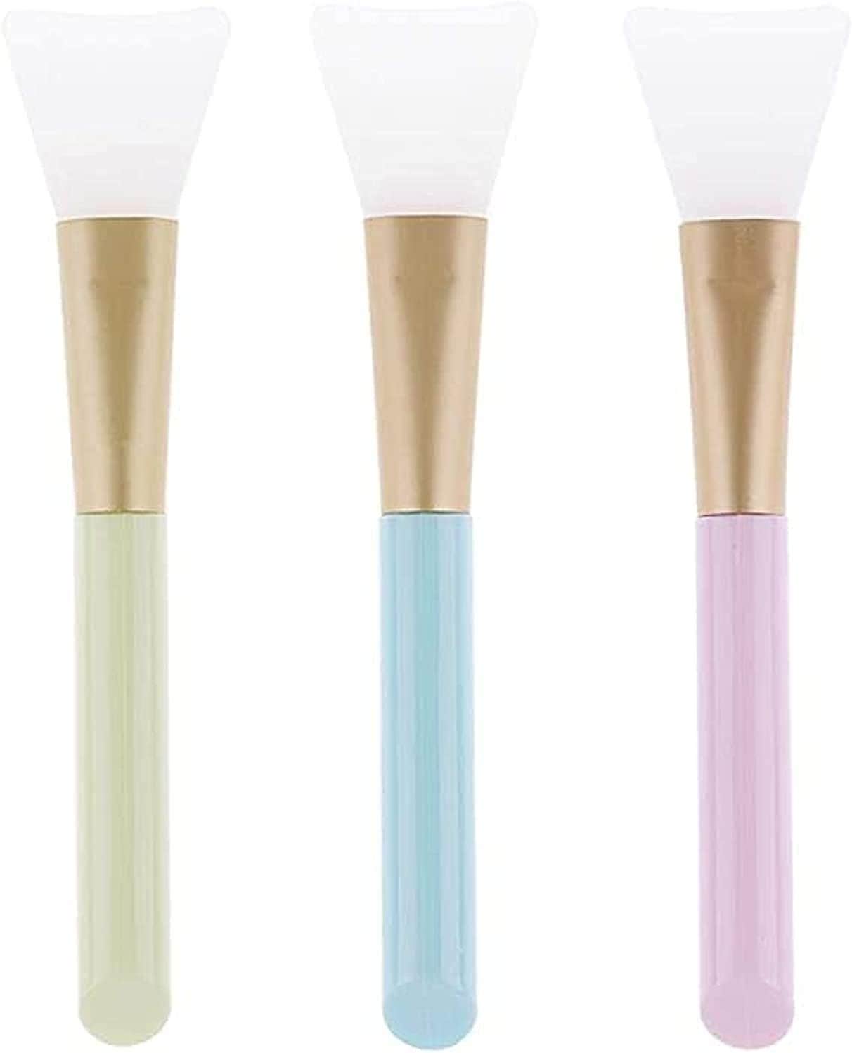 Neeliup 3pcs/Set Silicone Facial Mask Makeup Brushes Face Skin Care Mixing Mud Brush Beauty Applicator Make up Soft Silica Gel Makeup Brush Tool