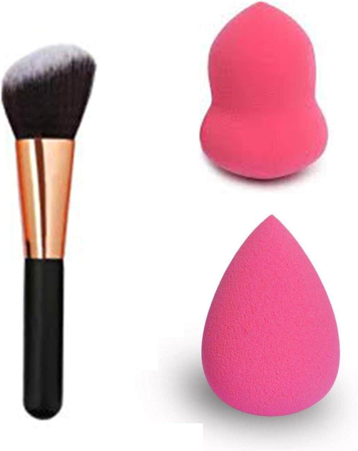 Makeup Brush For High Line And Powder And 2 Pcs Makeup Sponges