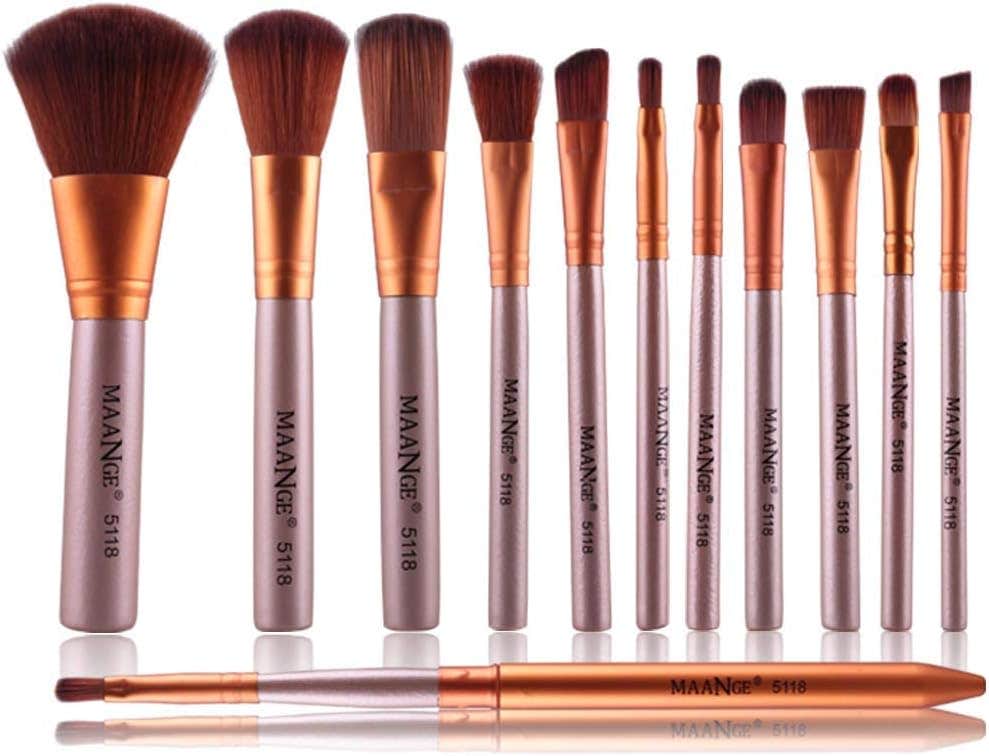 12pcs Makeup Brushes Tool Set Power Foundation Eye Shadow Blush Blending Cosmetic Beauty Lip Brush Kit Maquillage
