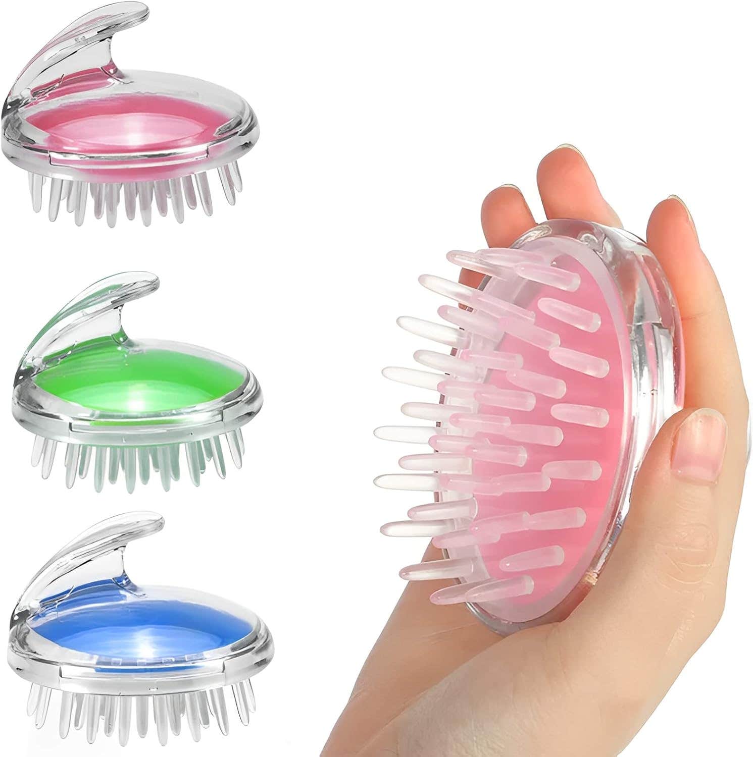 no logo Hair Shower Brush Head Massage Brush Hair Comb with Handle
