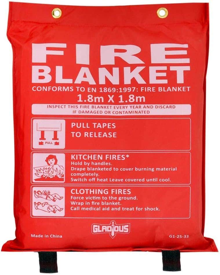 Gladious Small Fire Blanket Flash (1.8 x 1.8m 6 x 6ft)