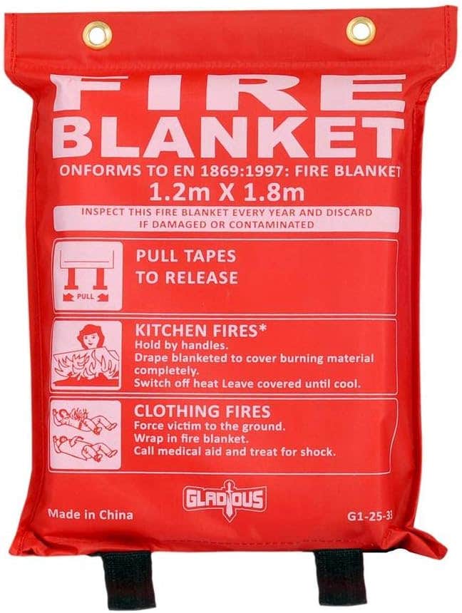 Gladious Small Fire Blanket Flash (1.2 x 1.8m4 6 ft)
